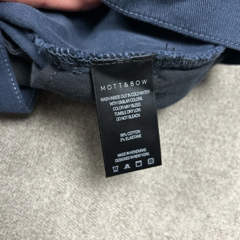 Mott & Bow Mercer Jeans Mens 33x30 Navy Straight Stretch Denim 5 Pocket Pants